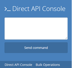 Direct API Console III