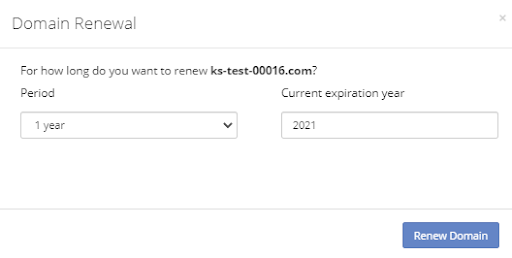 Domain Renewal